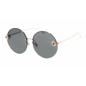 Солнцезащитные очки FOR ART'S SAKE, круглые, оправа: металл, с защитой от УФ, для женщин, золотой