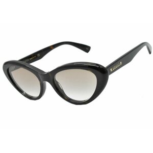 Солнцезащитные очки GUCCI, кошачий глаз, оправа: пластик, с защитой от УФ, градиентные, для женщин, черный