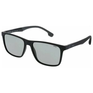 Солнцезащитные очки Invu, прямоугольные, оправа: пластик, поляризационные, с защитой от УФ, для мужчин, черный