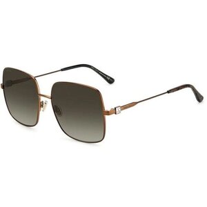 Солнцезащитные очки Jimmy Choo, квадратные, оправа: металл, для женщин, коричневый