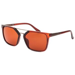 Солнцезащитные очки Keluona, кошачий глаз, оправа: пластик, для женщин, коричневый