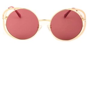 Солнцезащитные очки Keluona, круглые, оправа: металл, для женщин, розовый