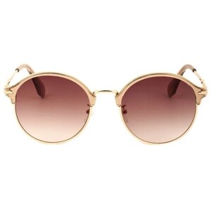 Солнцезащитные очки Keluona, панто, оправа: металл, градиентные, для женщин, коричневый