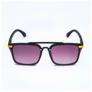Солнцезащитные очки , клабмастеры, с защитой от УФ, черный
