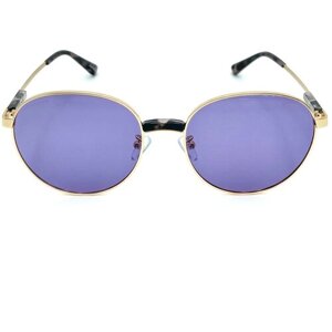 Солнцезащитные очки , круглые, оправа: пластик, с защитой от УФ, фотохромные, для женщин, фиолетовый