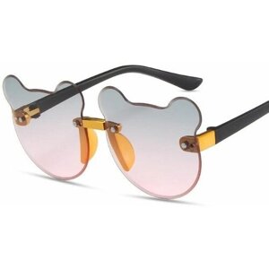Солнцезащитные очки , круглые, оправа: пластик, со 100% защитой от УФ-лучей, серый