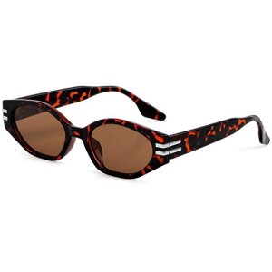 Солнцезащитные очки LABBRA, кошачий глаз, поляризационные, с защитой от УФ, для женщин, коричневый