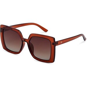 Солнцезащитные очки LABBRA, квадратные, поляризационные, с защитой от УФ, для женщин, коричневый
