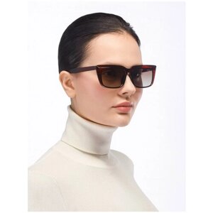 Солнцезащитные очки LABBRA, вайфареры, оправа: пластик, поляризационные, с защитой от УФ, для женщин, коричневый