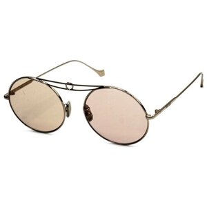 Солнцезащитные очки Loewe, круглые, оправа: металл, для женщин, золотой