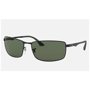 Солнцезащитные очки Luxottica, прямоугольные, оправа: металл, спортивные, с защитой от УФ, для мужчин, черный
