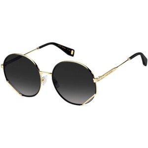Солнцезащитные очки MARC JACOBS, круглые, оправа: металл, градиентные, с защитой от УФ, для женщин, золотой