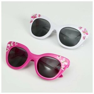 Солнцезащитные очки Мастер К., кошачий глаз, оправа: пластик, с защитой от УФ, черный
