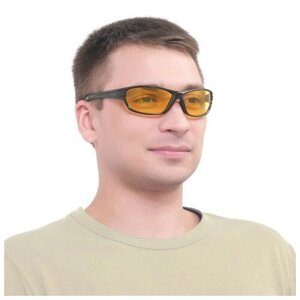 Солнцезащитные очки Мастер К., прямоугольные, оправа: пластик, поляризационные, для мужчин, черный