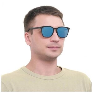 Солнцезащитные очки Мастер К., вайфареры, с защитой от УФ, для мужчин, голубой