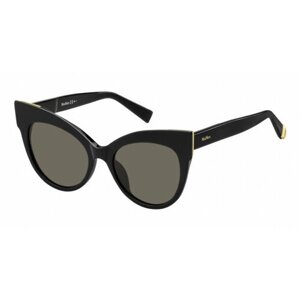 Солнцезащитные очки Max Mara, кошачий глаз, оправа: пластик, для женщин, синий