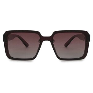 Солнцезащитные очки MORE JANE, квадратные, оправа: пластик, поляризационные, для женщин, коричневый