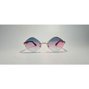 Солнцезащитные очки Noname, голубой, розовый