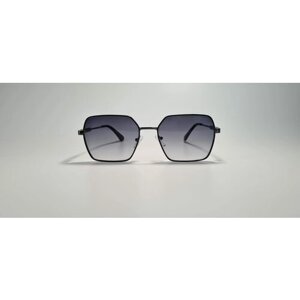 Солнцезащитные очки Noname, квадратные, оправа: металл, с защитой от УФ, градиентные, устойчивые к появлению царапин, для женщин, черный