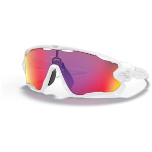 Солнцезащитные очки Oakley, авиаторы, оправа: пластик, спортивные, градиентные, с защитой от УФ, поляризационные, белый