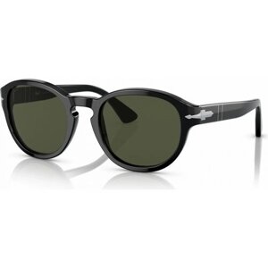 Солнцезащитные очки Persol, овальные, оправа: пластик, с защитой от УФ, черный