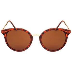 Солнцезащитные очки POLAR SOLAR, панто, оправа: пластик, коричневый