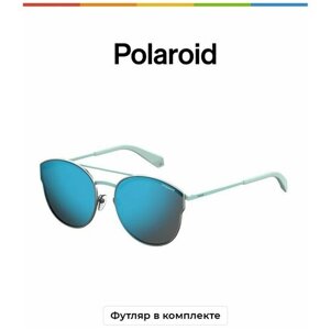 Солнцезащитные очки Polaroid, круглые, оправа: металл, устойчивые к появлению царапин, поляризационные, для женщин, серебряный