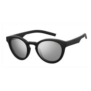 Солнцезащитные очки Polaroid, круглые, спортивные, зеркальные, градиентные, поляризационные, для мужчин, серый