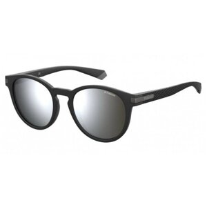 Солнцезащитные очки Polaroid, овальные, с защитой от УФ, поляризационные, черный