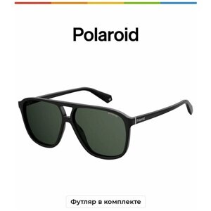 Солнцезащитные очки Polaroid, поляризационные, черный