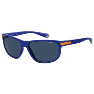 Солнцезащитные очки Polaroid, прямоугольные, для мужчин, синий