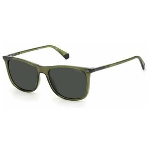 Солнцезащитные очки Polaroid, прямоугольные, для мужчин, зеленый