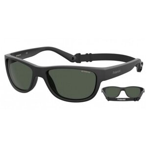 Солнцезащитные очки Polaroid, прямоугольные, оправа: пластик, поляризационные, для мужчин, черный