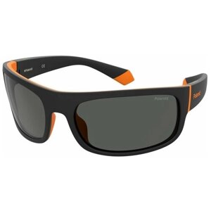 Солнцезащитные очки Polaroid, прямоугольные, оправа: пластик, спортивные, поляризационные, с защитой от УФ, для мужчин, черный