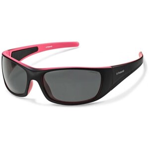 Солнцезащитные очки Polaroid, прямоугольные, оправа: пластик, спортивные, устойчивые к появлению царапин, поляризационные, с защитой от УФ, черный