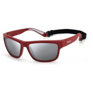 Солнцезащитные очки Polaroid, прямоугольные, поляризационные, для мужчин, красный