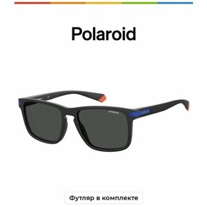 Солнцезащитные очки Polaroid, прямоугольные, поляризационные, синий