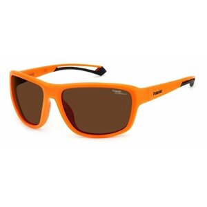 Солнцезащитные очки Polaroid, спортивные, поляризационные, с защитой от УФ, оранжевый