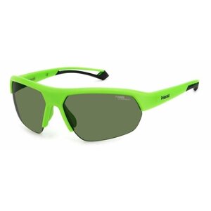 Солнцезащитные очки Polaroid, спортивные, поляризационные, с защитой от УФ, зеленый