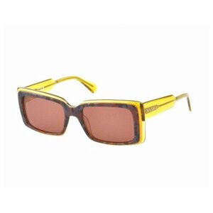 Солнцезащитные очки , прямоугольные, для женщин, коричневый