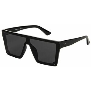 Солнцезащитные очки , прямоугольные, оправа: пластик, спортивные, поляризационные, с защитой от УФ, черный