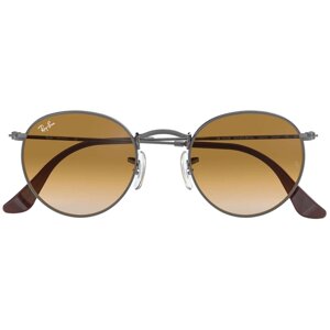 Солнцезащитные очки Ray-Ban, круглые, оправа: металл, складные, градиентные, с защитой от УФ, мультиколор