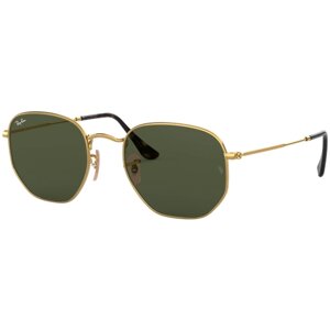 Солнцезащитные очки Ray-Ban, квадратные, оправа: металл, складные, градиентные, с защитой от УФ, зеленый