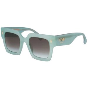 Солнцезащитные очки Safilo, квадратные, оправа: пластик, градиентные, с защитой от УФ, для женщин, зеленый