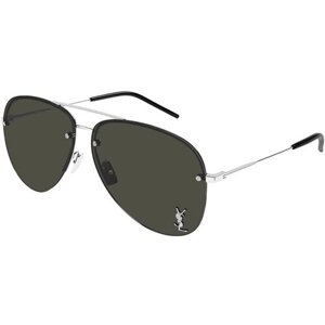 Солнцезащитные очки Saint Laurent CLASSIC 11 M 007, авиаторы, оправа: металл, черный