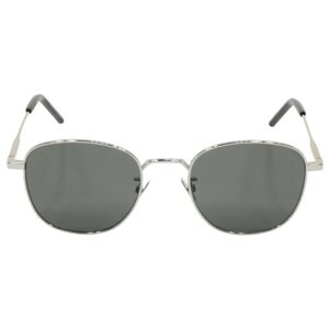 Солнцезащитные очки Saint Laurent, квадратные, оправа: металл, серый