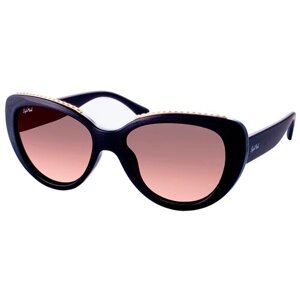Солнцезащитные очки StyleMark, кошачий глаз, оправа: металл, устойчивые к появлению царапин, градиентные, поляризационные, с защитой от УФ, для женщин, коричневый