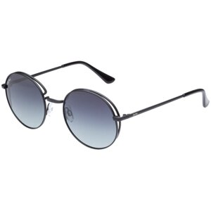 Солнцезащитные очки StyleMark, круглые, оправа: металл, устойчивые к появлению царапин, градиентные, поляризационные, с защитой от УФ, черный