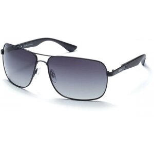 Солнцезащитные очки StyleMark, прямоугольные, оправа: металл, поляризационные, с защитой от УФ, градиентные, устойчивые к появлению царапин, для мужчин, черный