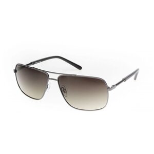 Солнцезащитные очки StyleMark, прямоугольные, оправа: металл, ударопрочные, поляризационные, с защитой от УФ, градиентные, устойчивые к появлению царапин, для мужчин, серый